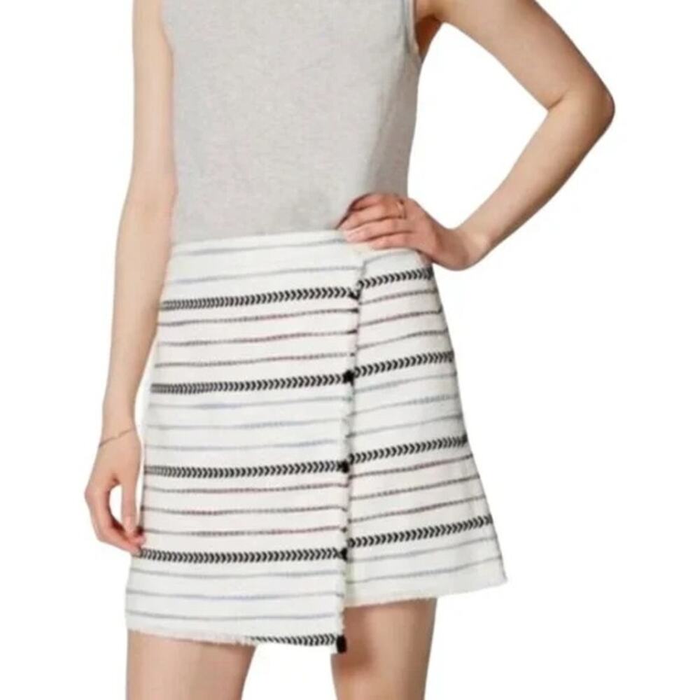Ann Taylor Loft Striped Wrap Skirt - Size 00